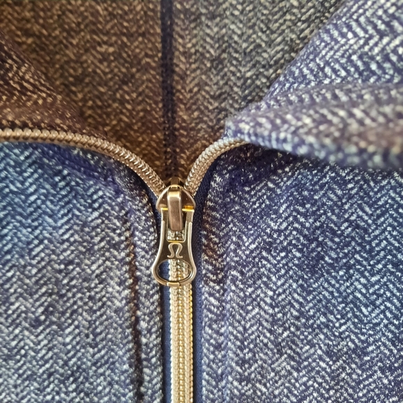 Lululemon Daily Yoga Jacket Herringbone Black Swan Zipper Jacket W4A48S Size 6 - Picture 5 of 15